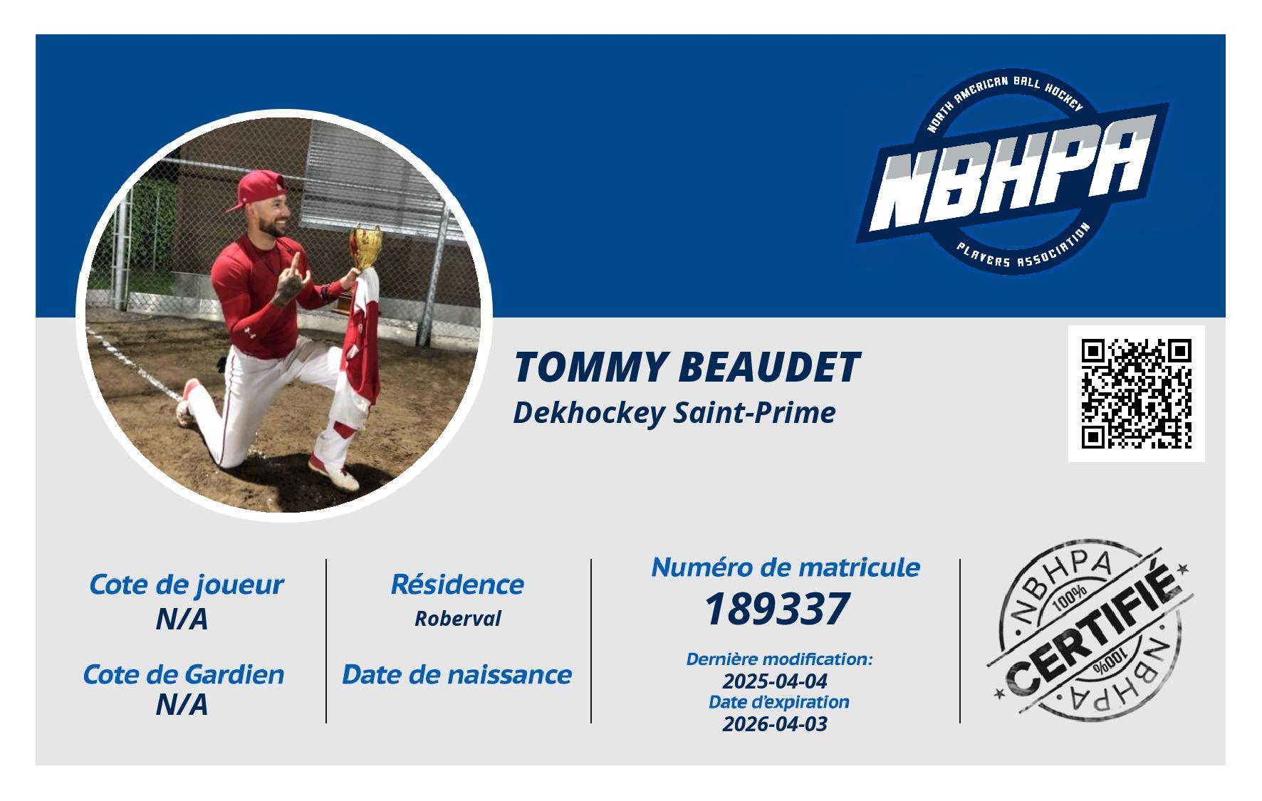 Tommy Beaudet