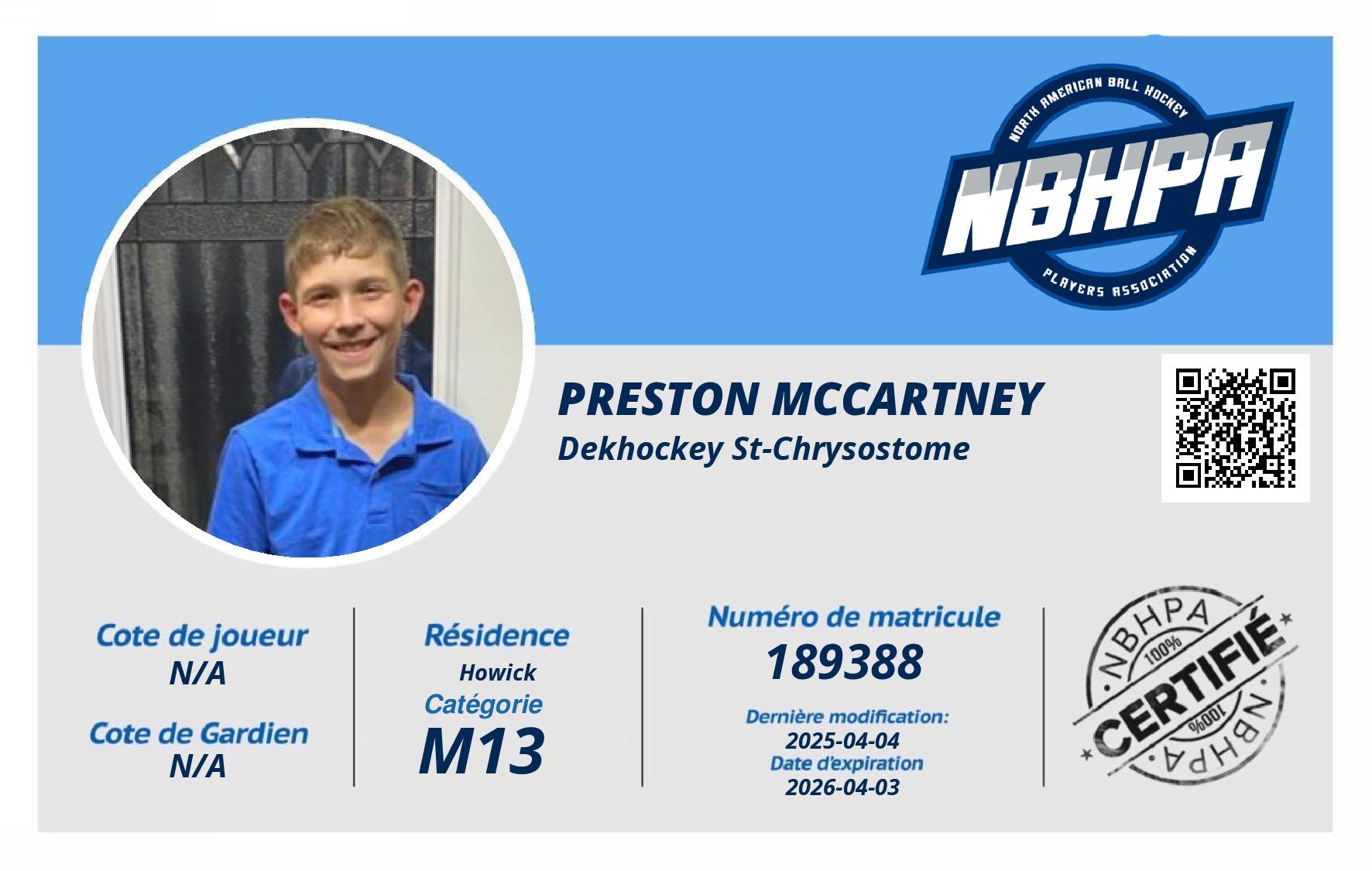 Preston McCartney