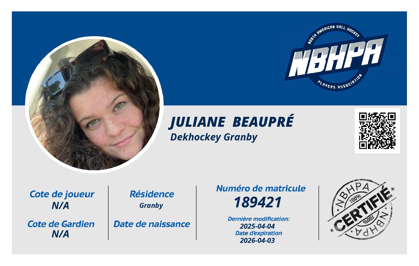 Juliane  Beaupré