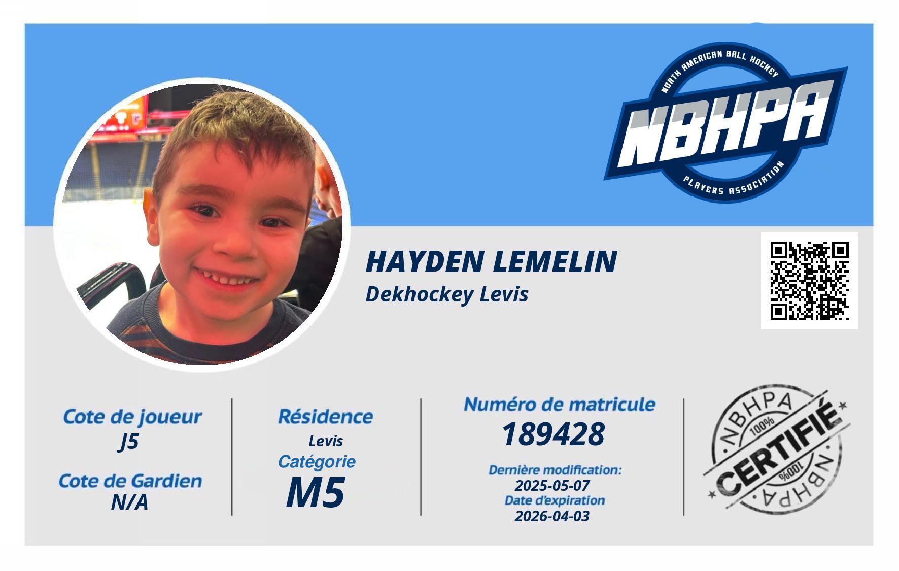 Hayden Lemelin