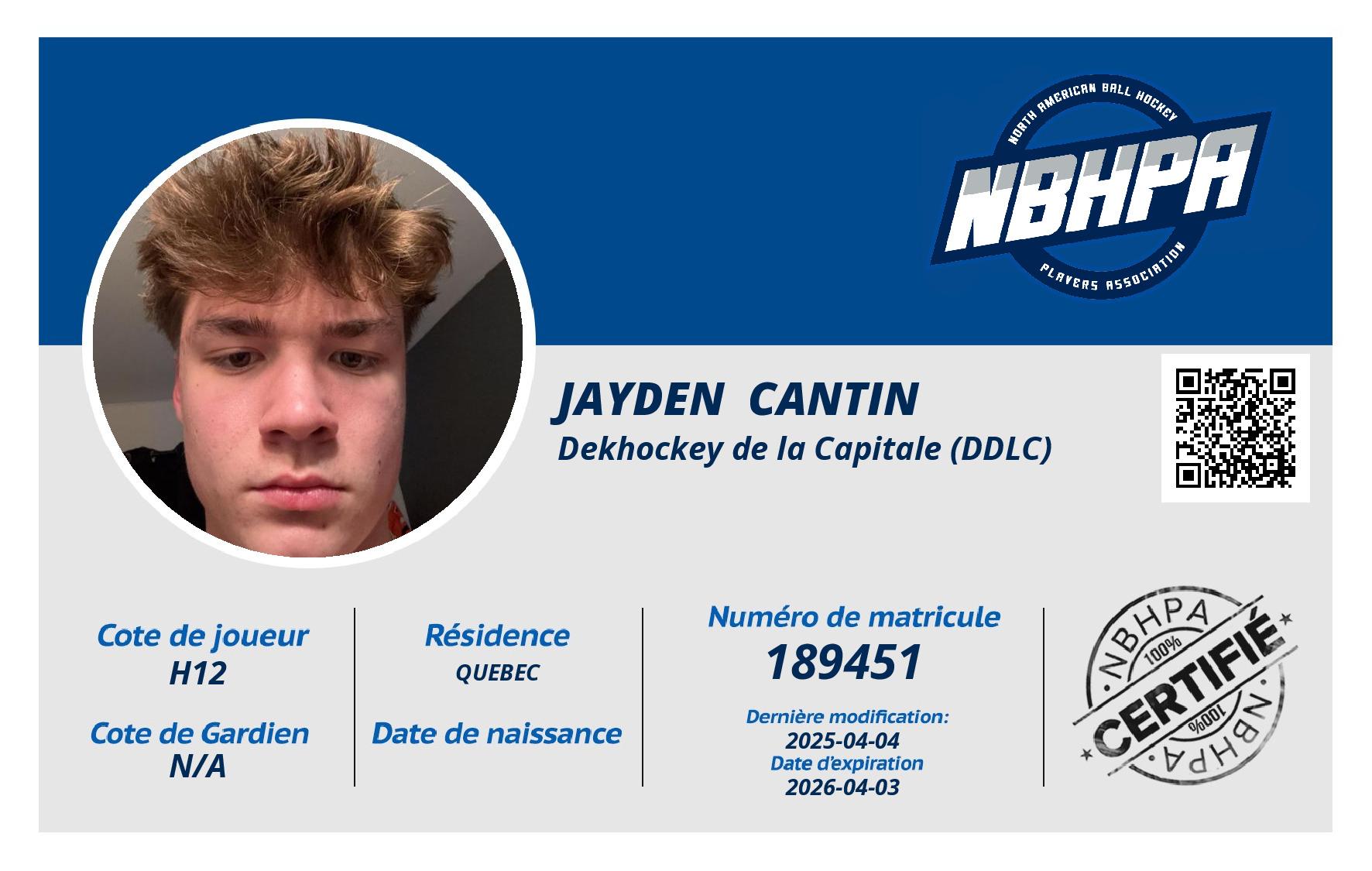 Jayden  Cantin 