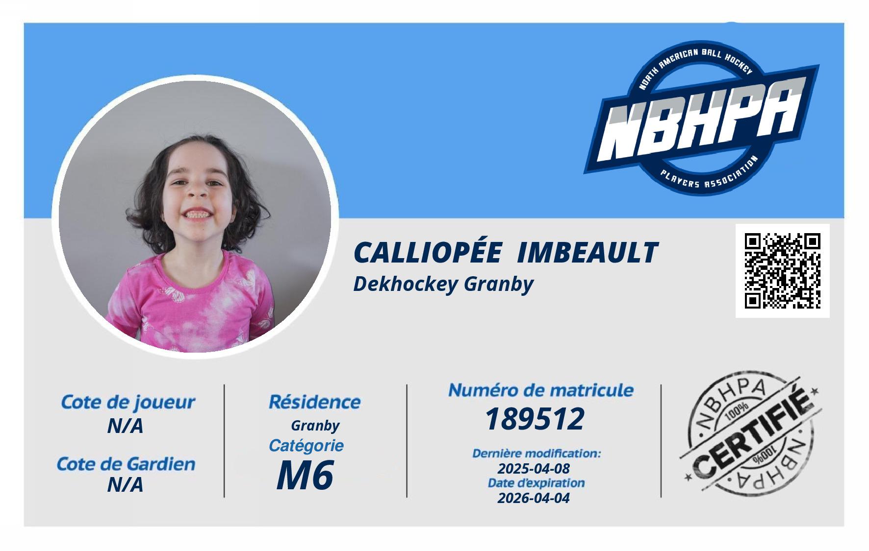 Calliopée  Imbeault