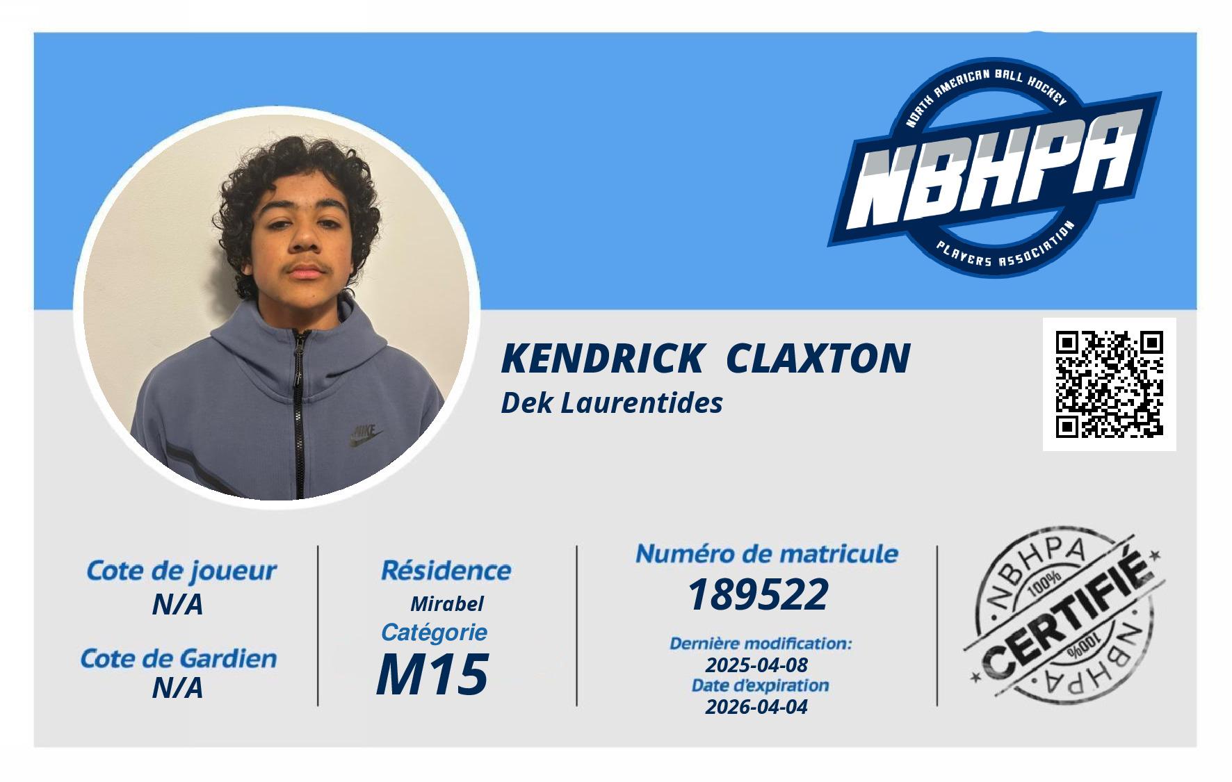 Kendrick  Claxton