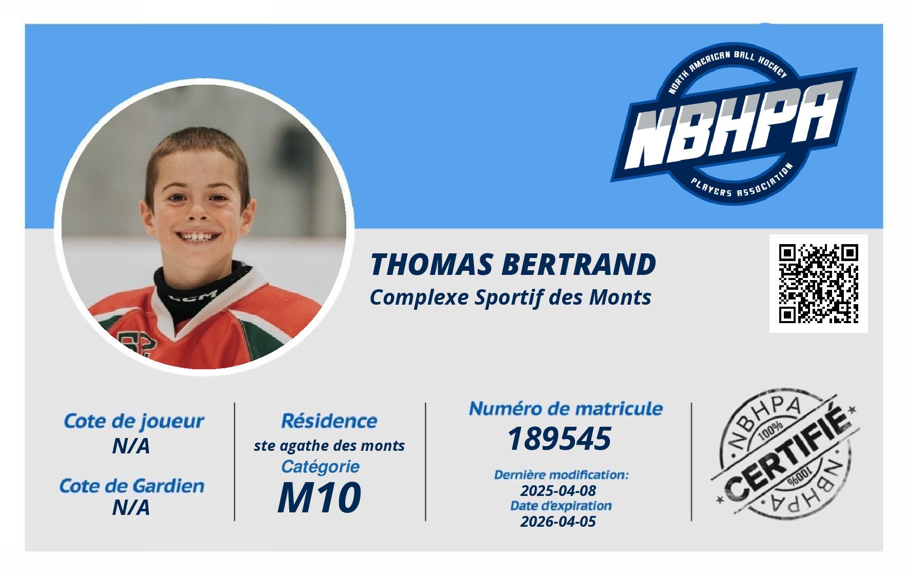 THOMAS BERTRAND