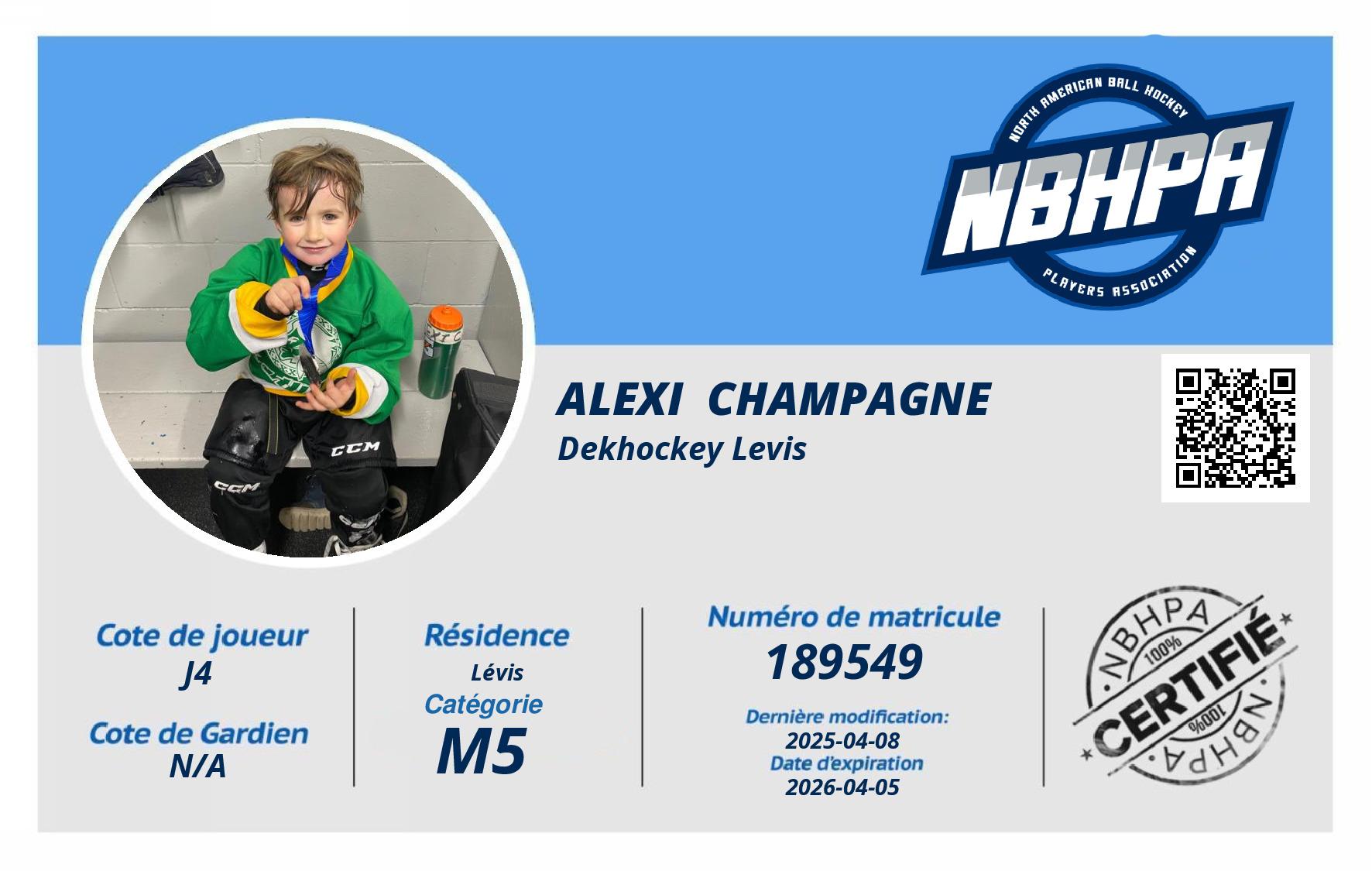 Alexi  Champagne