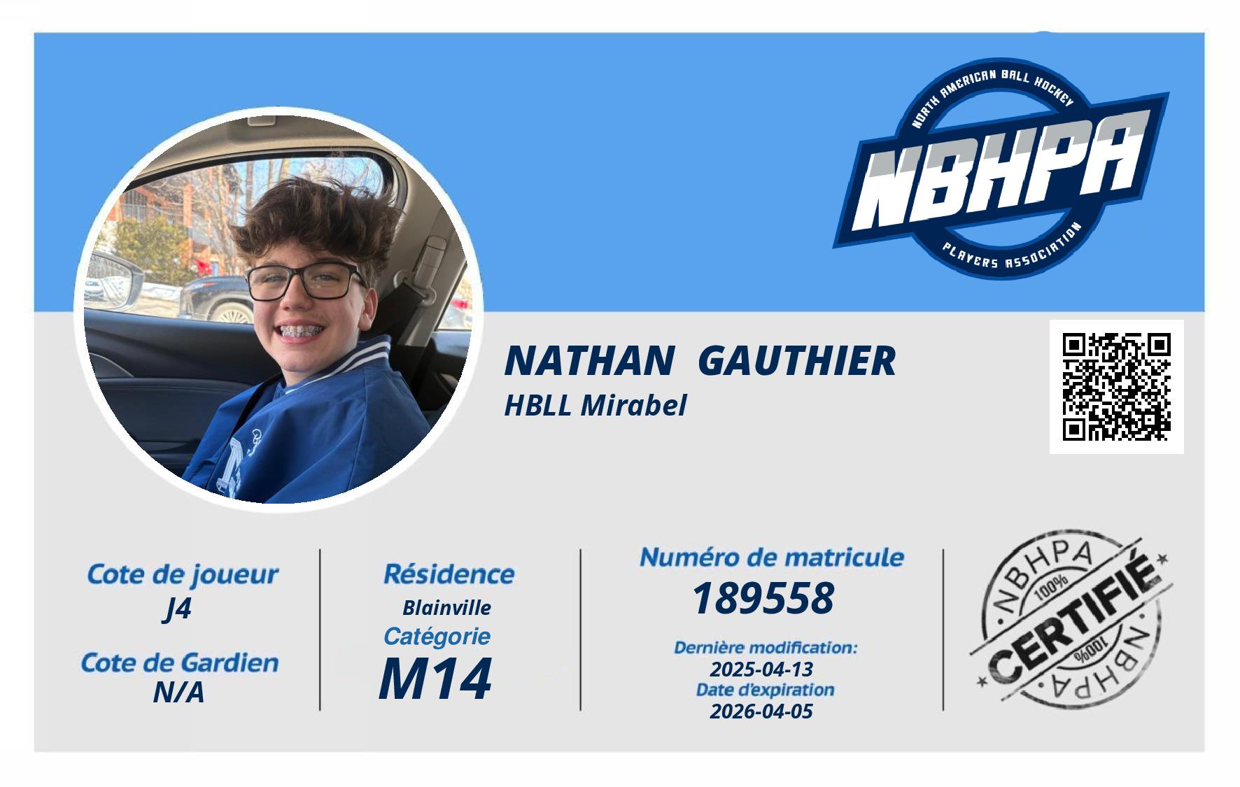 Nathan  Gauthier 