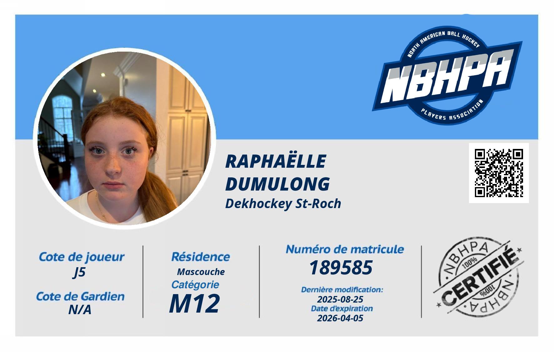 Raphaëlle  Dumulong