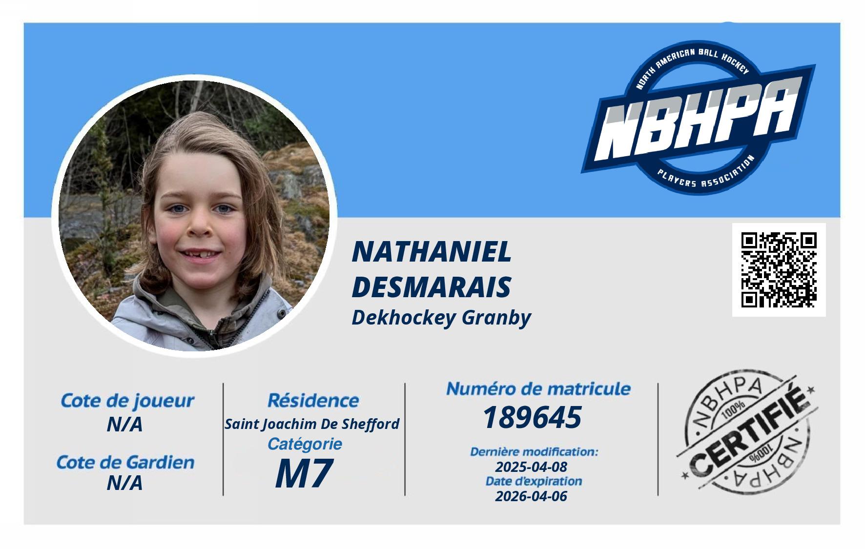 Nathaniel  Desmarais 