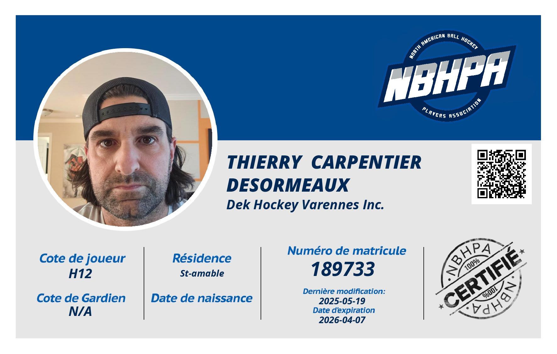 Thierry  Carpentier desormeaux