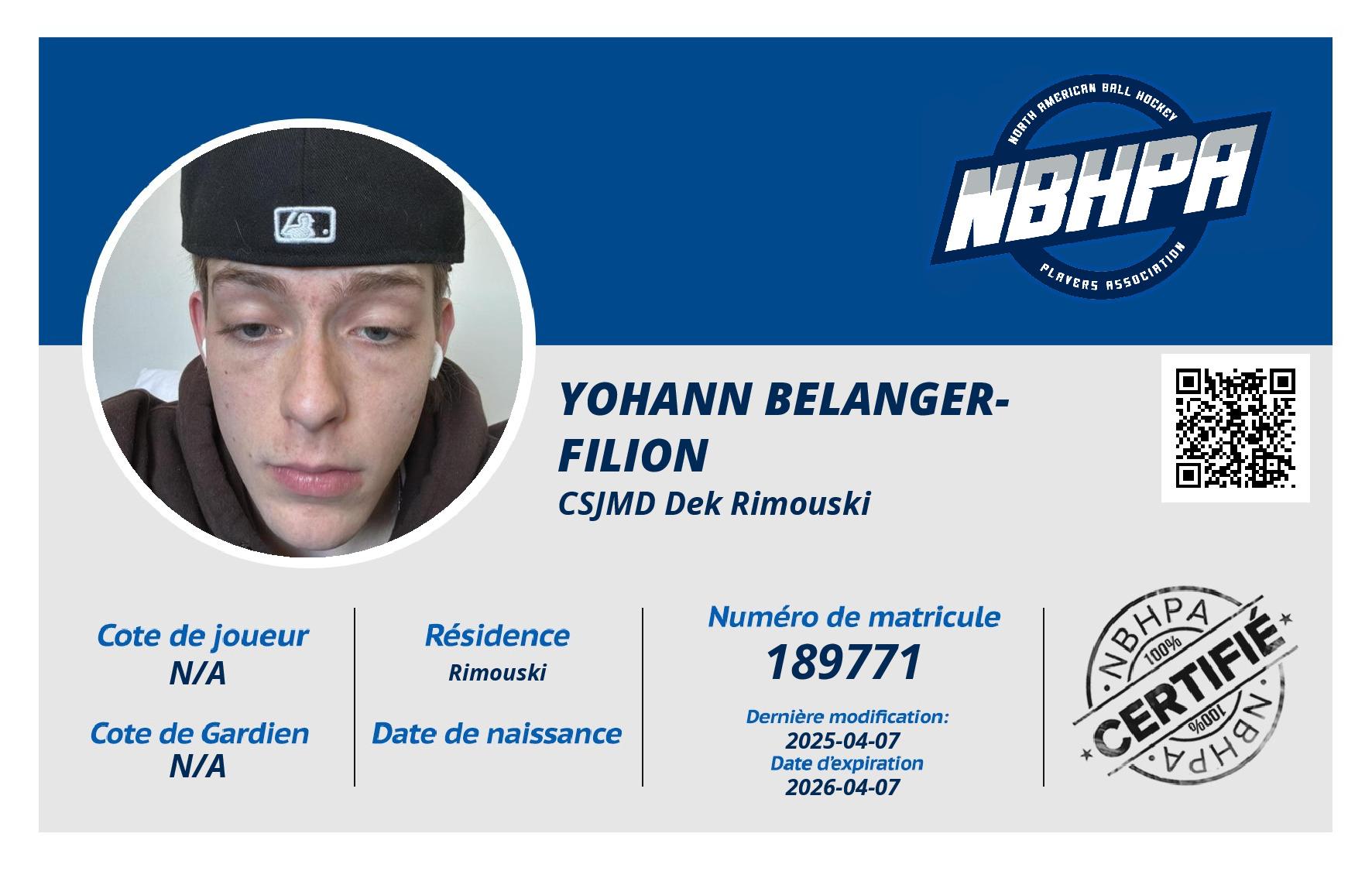 Yohann Belanger-Filion