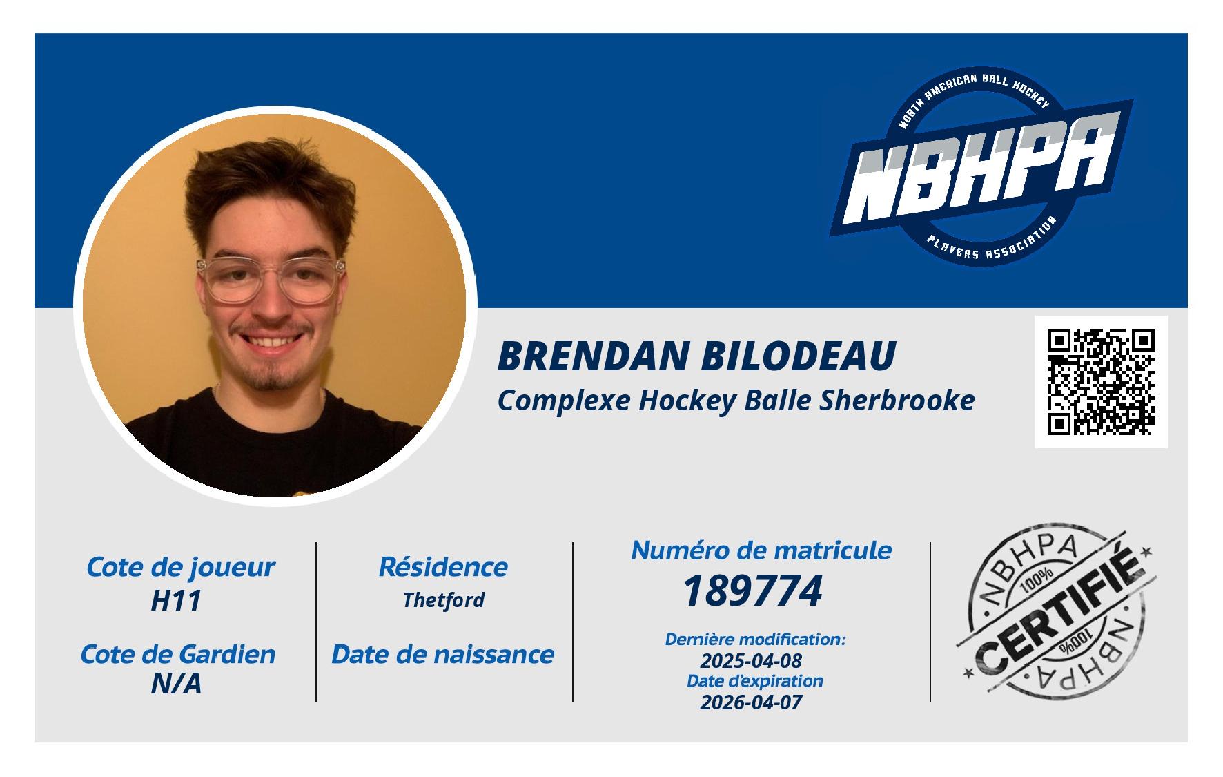Brendan Bilodeau