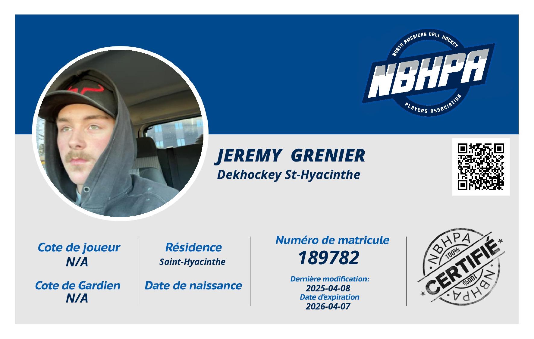 Jeremy  Grenier