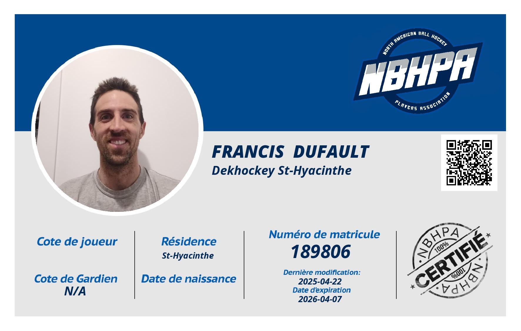 Francis  Dufault 