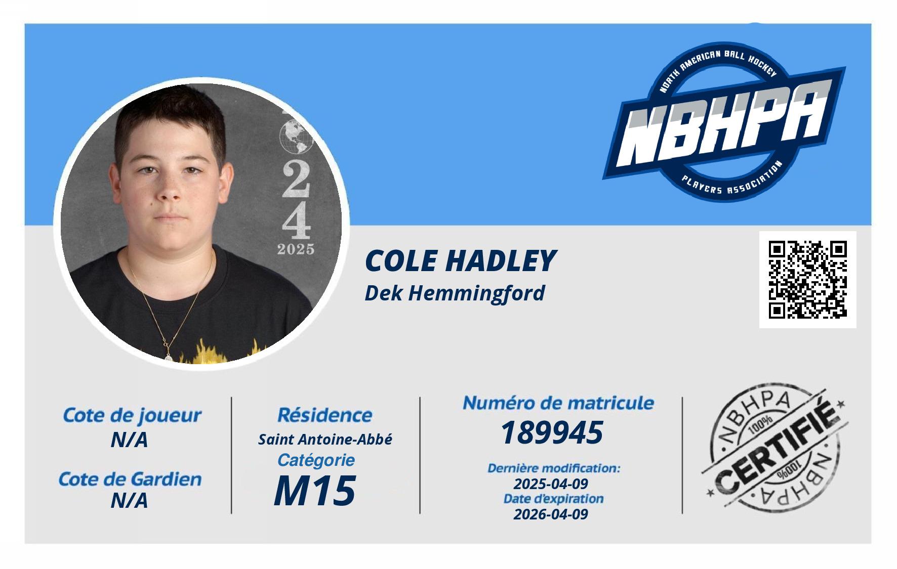 Cole Hadley
