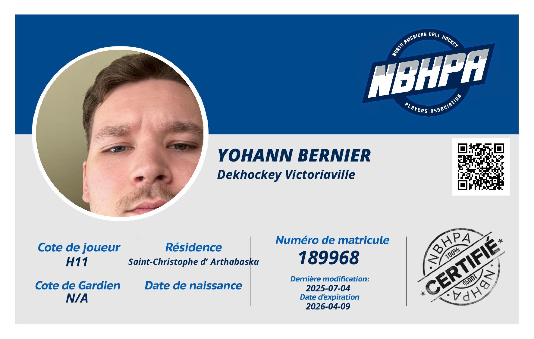 Yohann Bernier