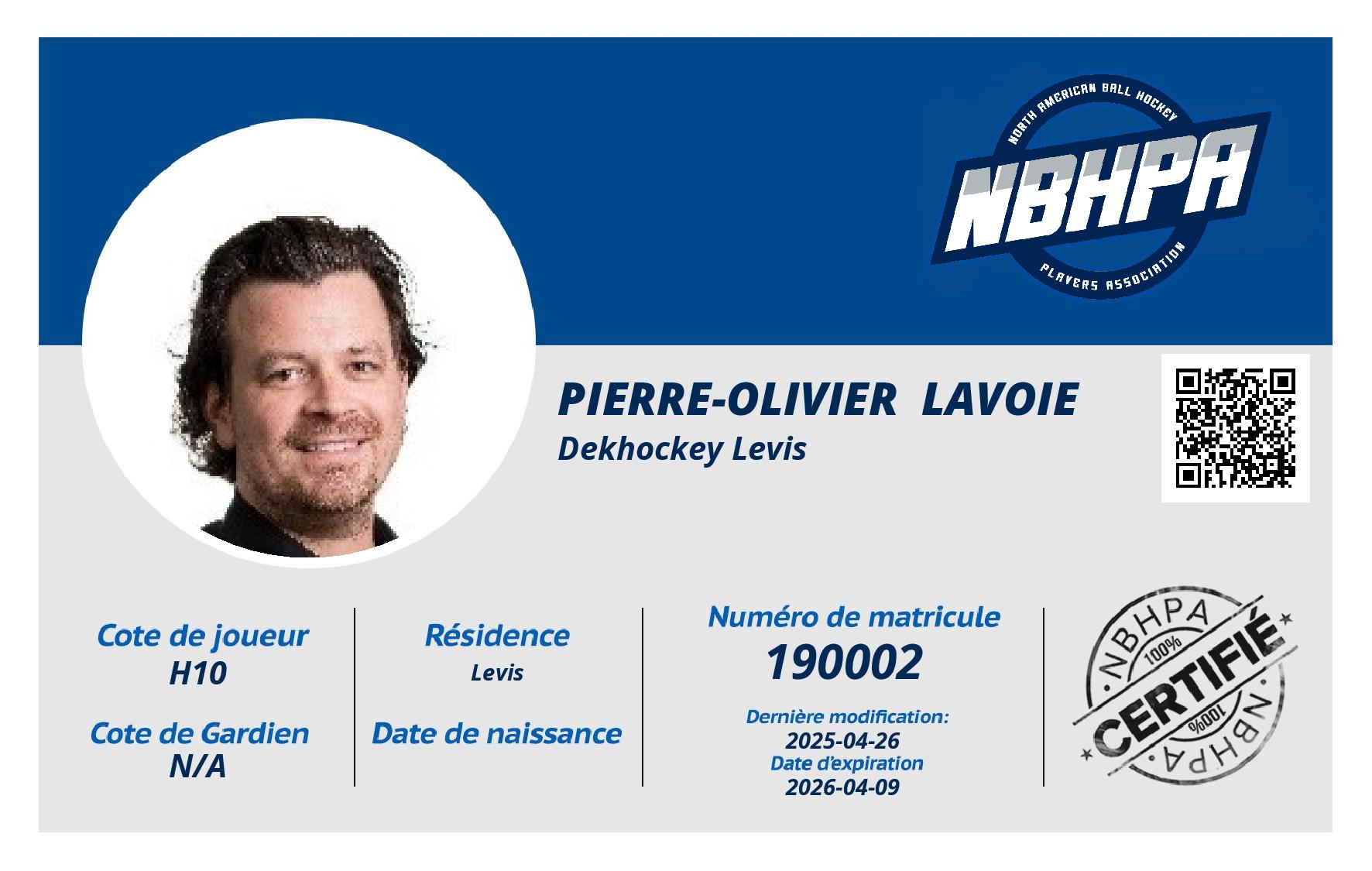 Pierre-Olivier  Lavoie