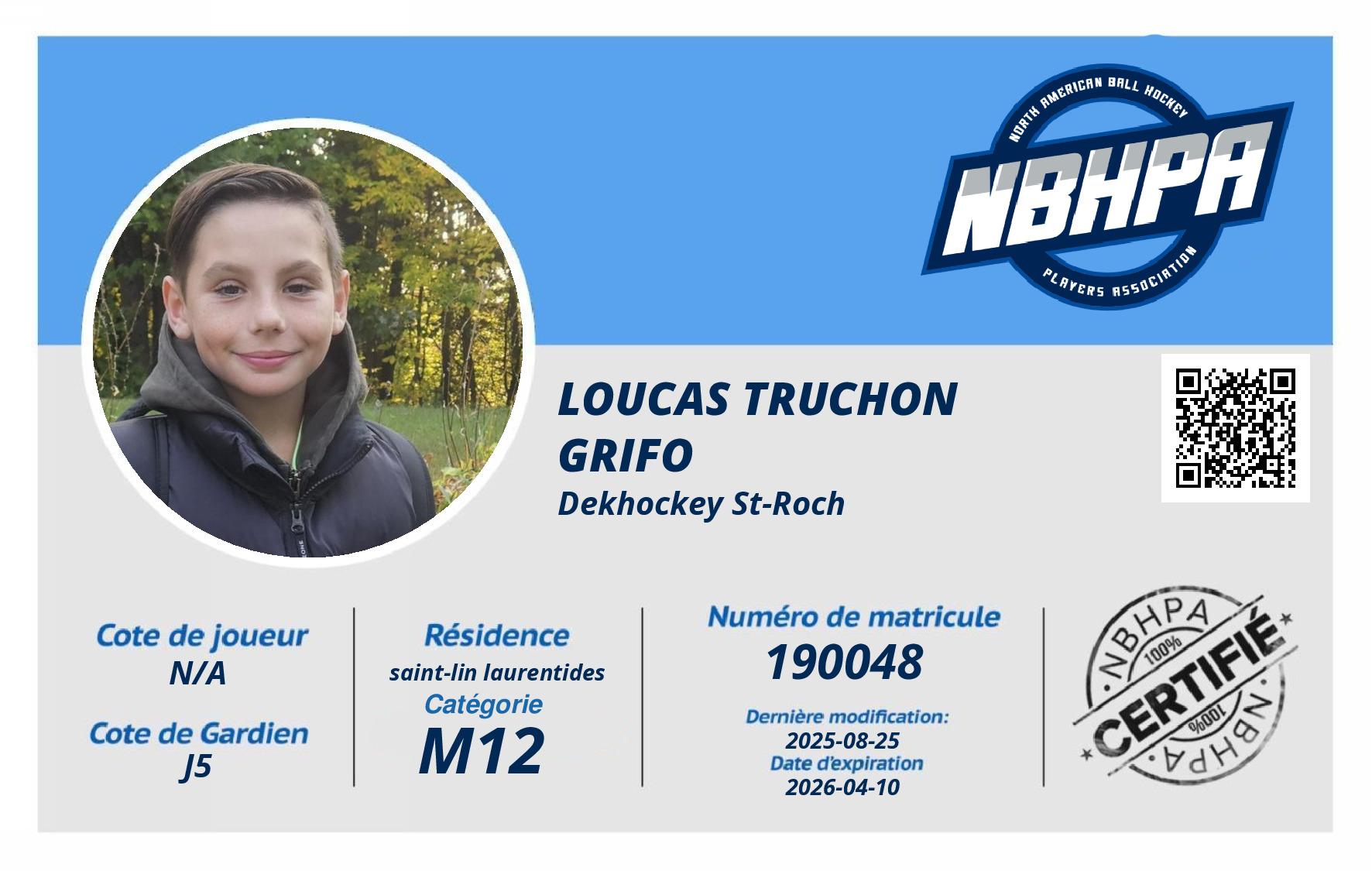 Loucas Truchon Grifo