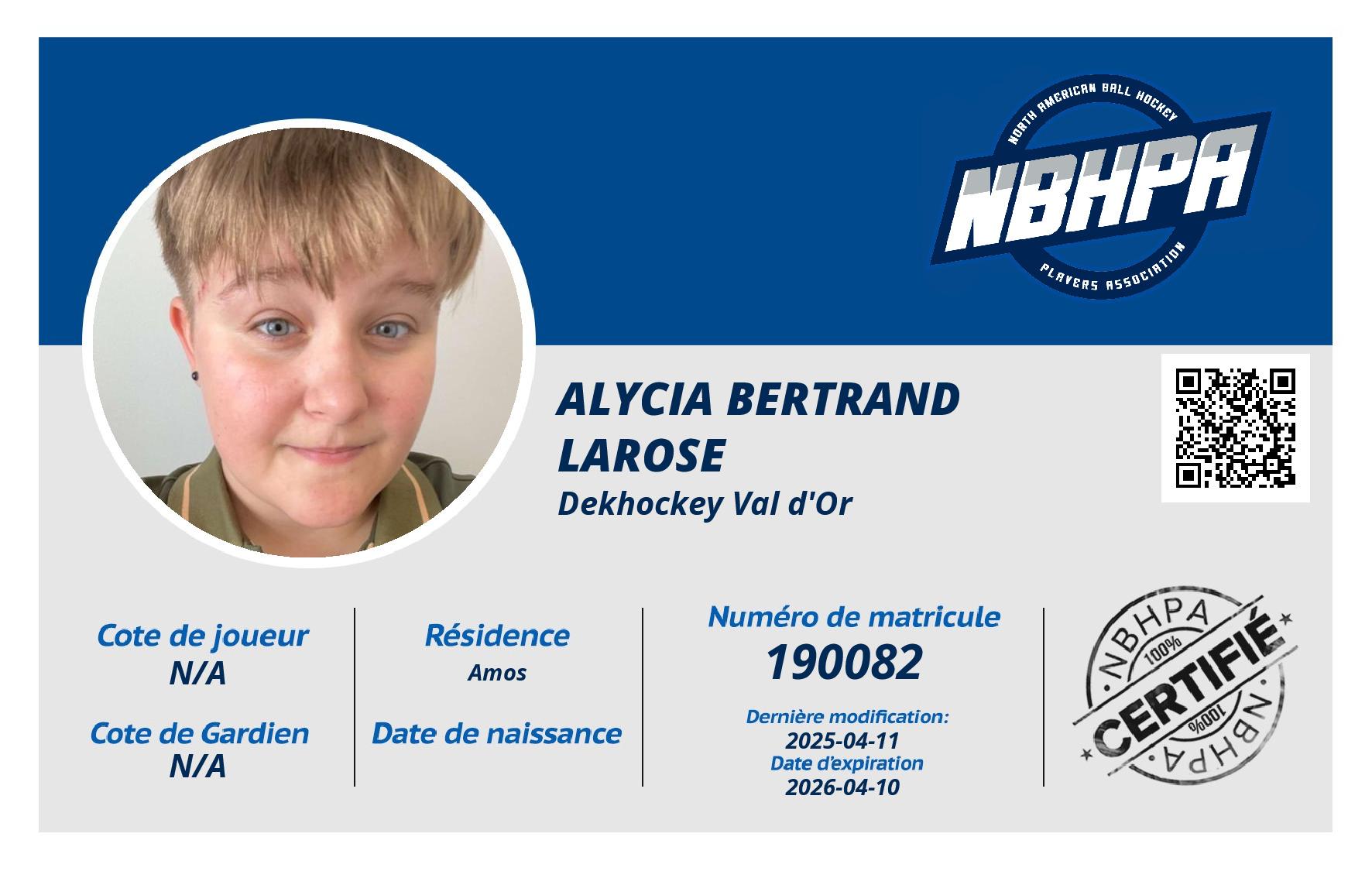 Alycia Bertrand Larose