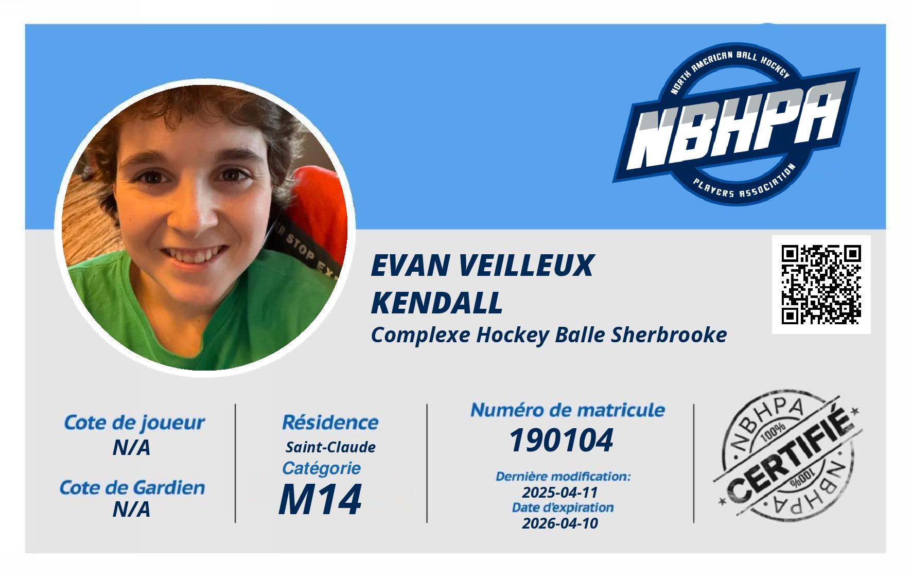 Evan Veilleux Kendall