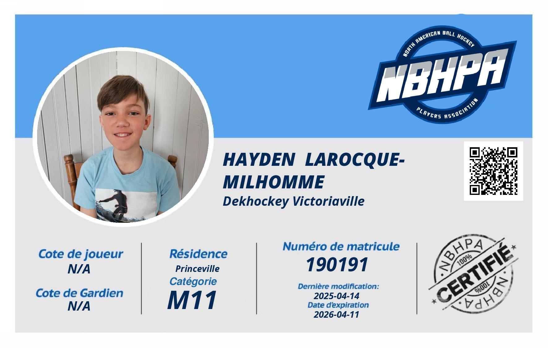 Hayden  Larocque-Milhomme 