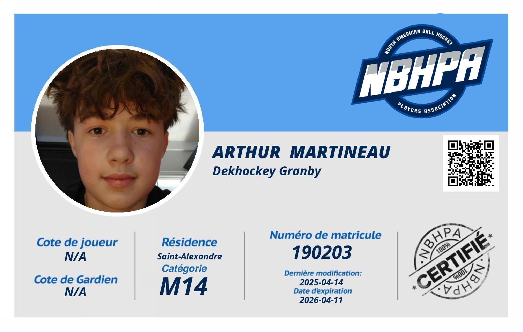 Arthur  Martineau