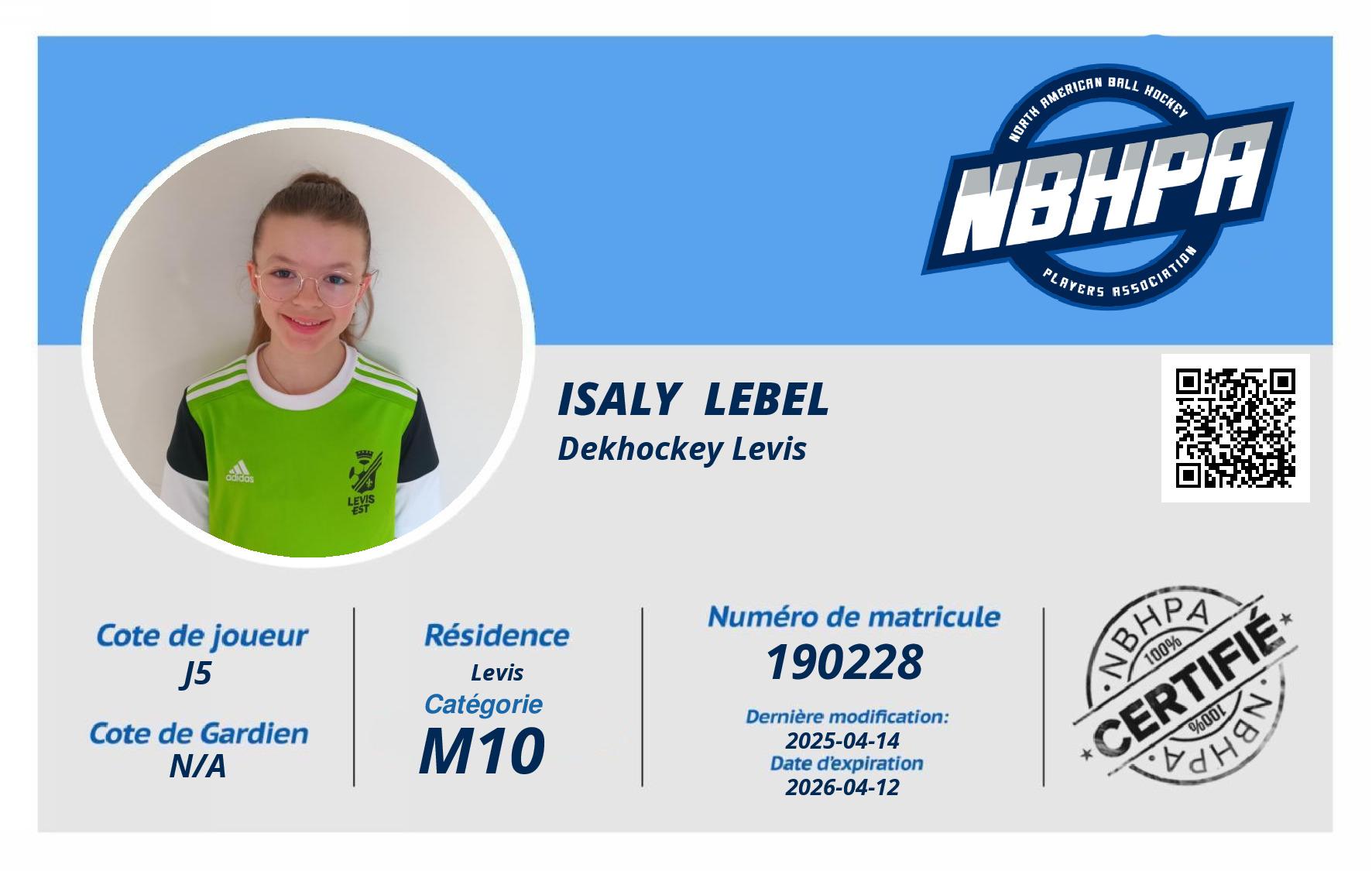 Isaly  Lebel 