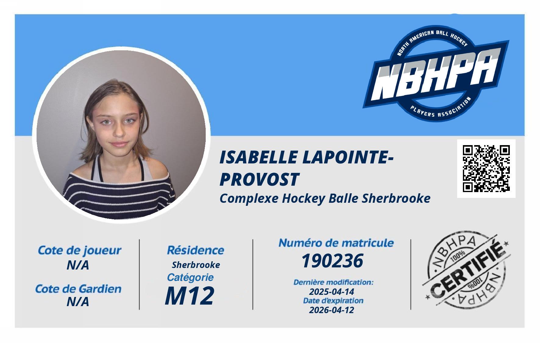 Isabelle Lapointe-Provost