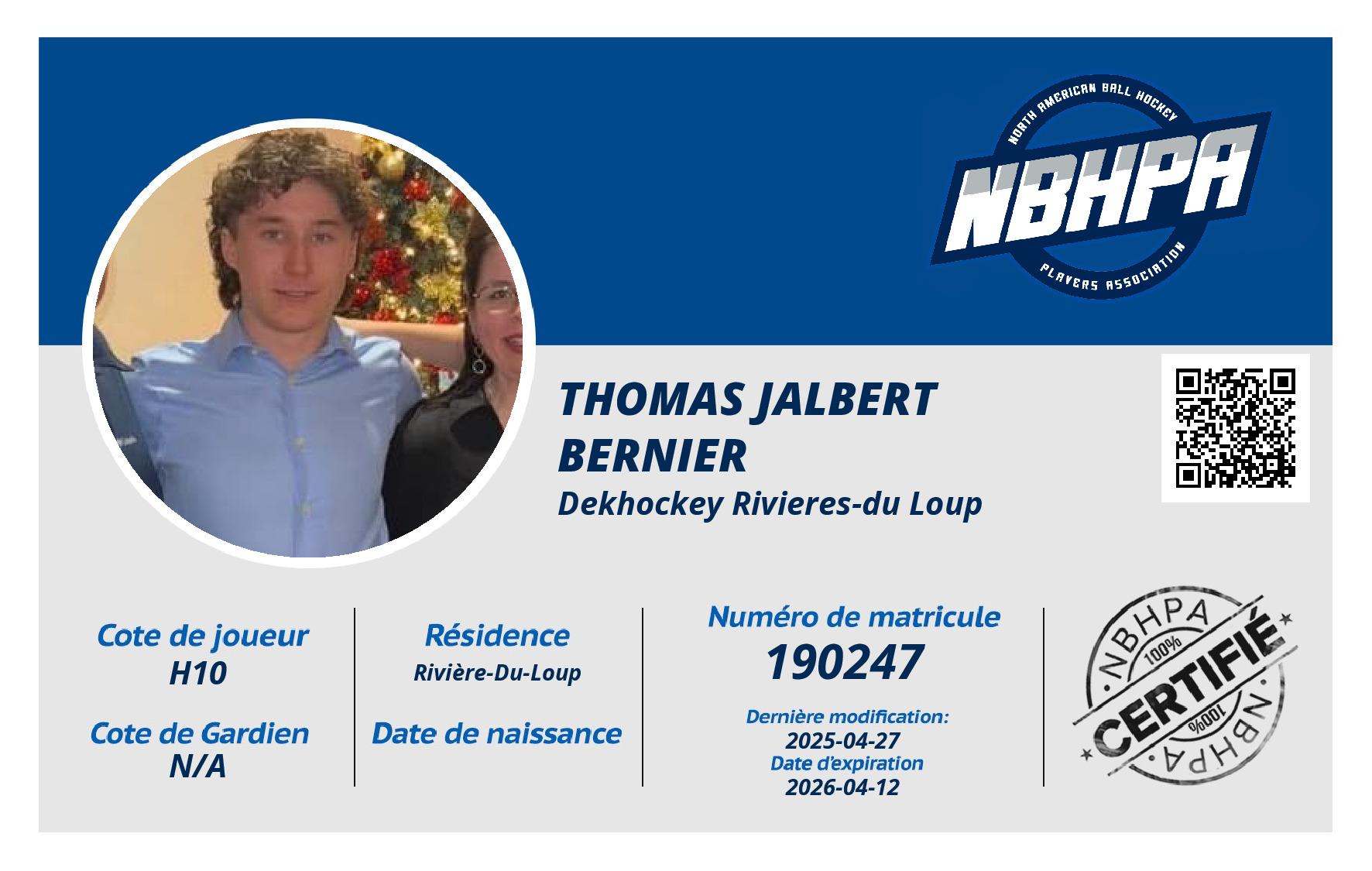 Thomas Jalbert Bernier