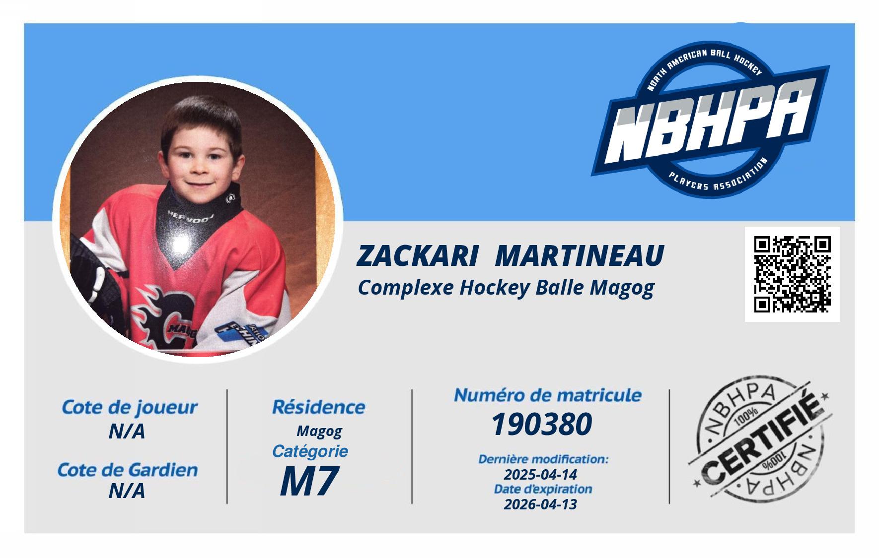 Zackari  Martineau 