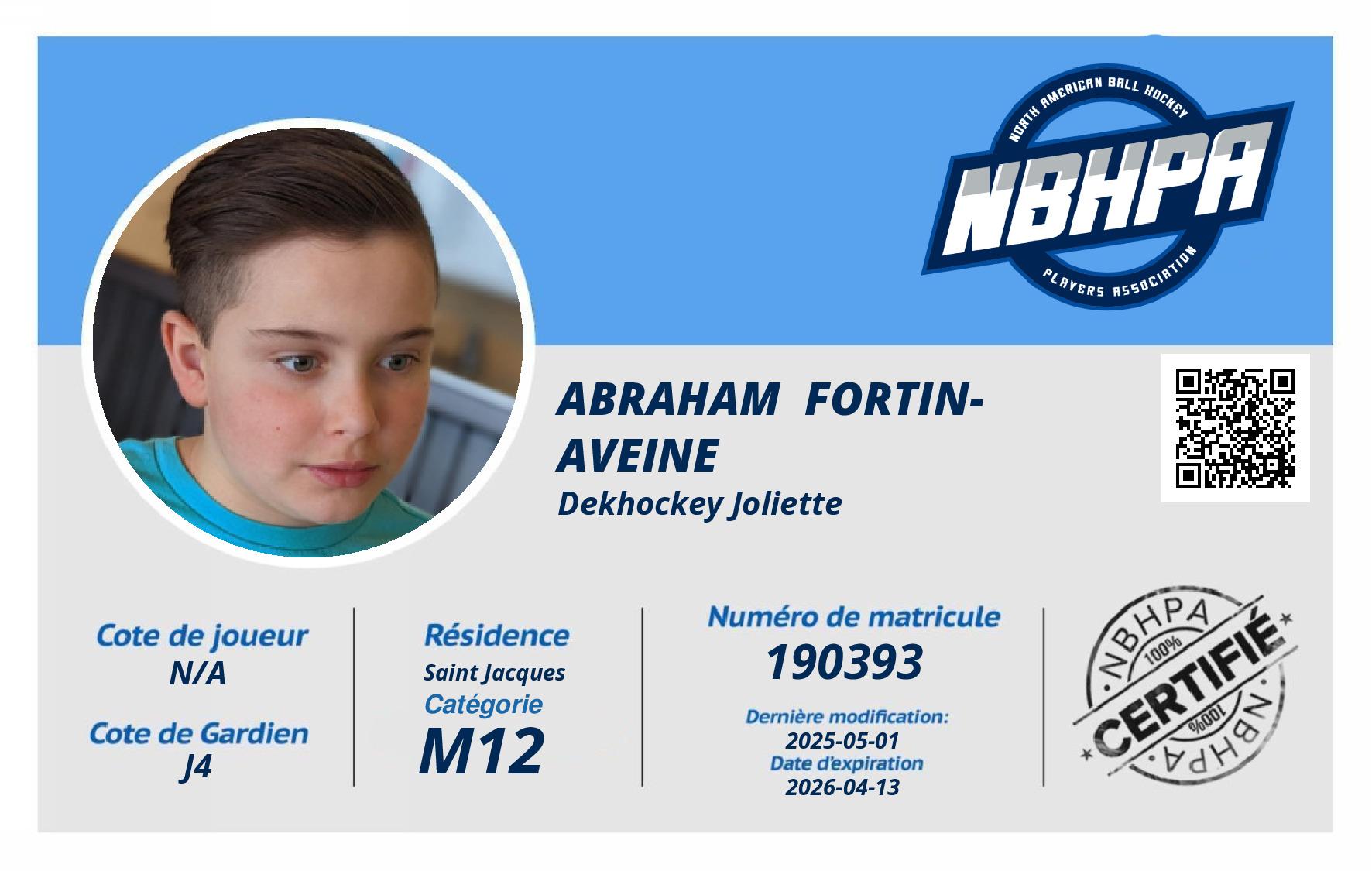 Abraham  Fortin-Aveine 