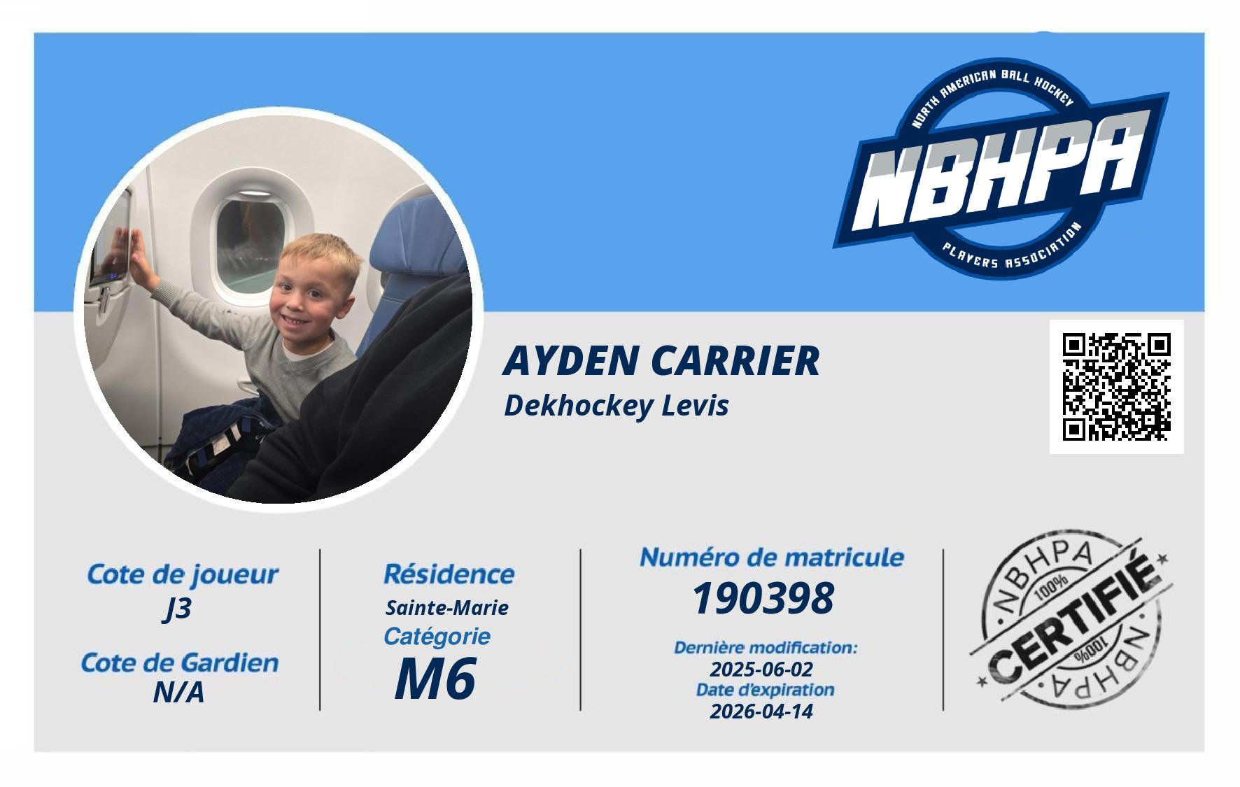 Ayden Carrier
