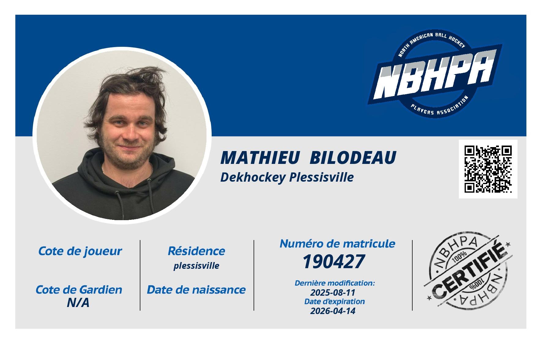 Mathieu  Bilodeau 