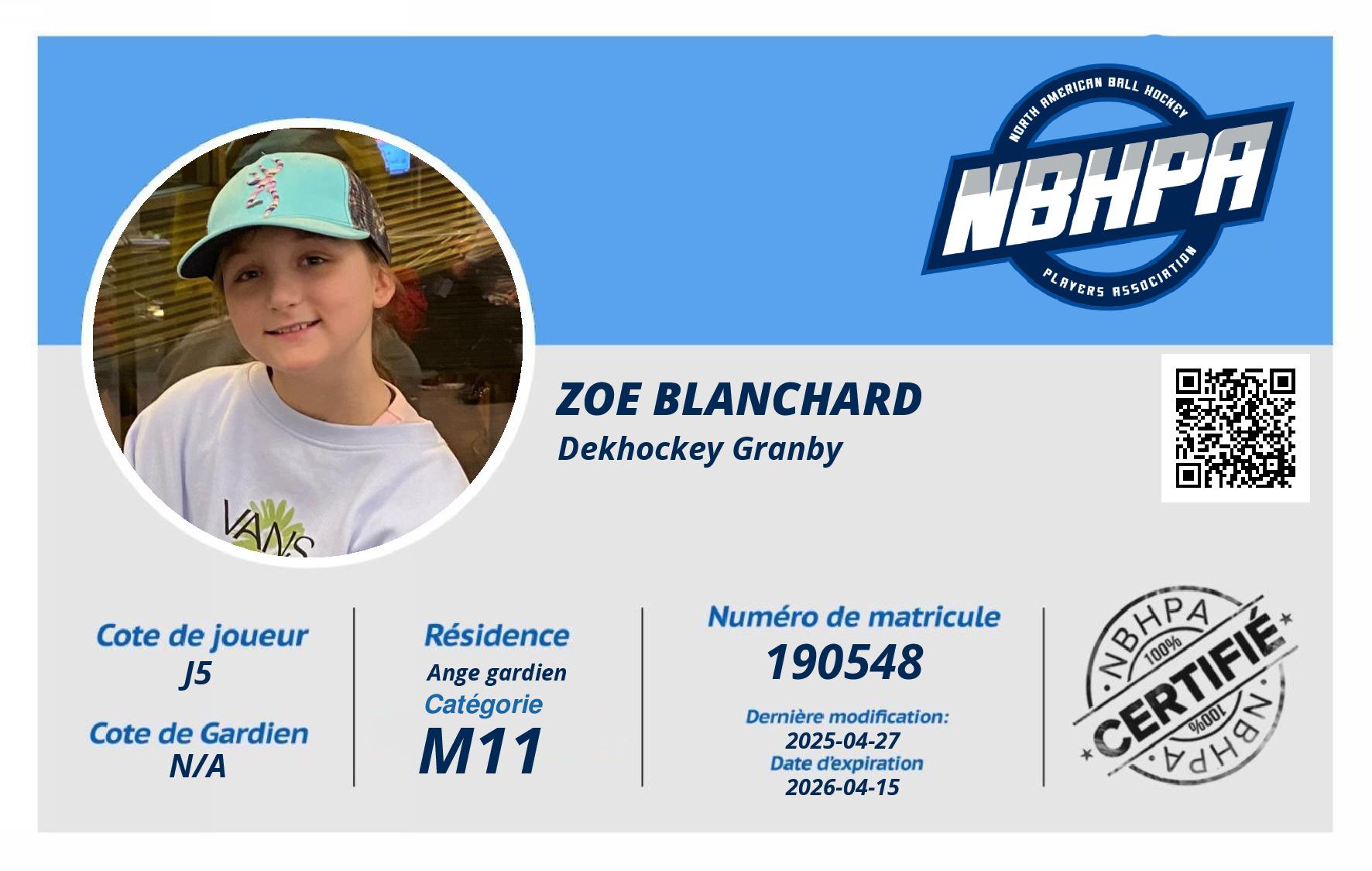 Zoe Blanchard