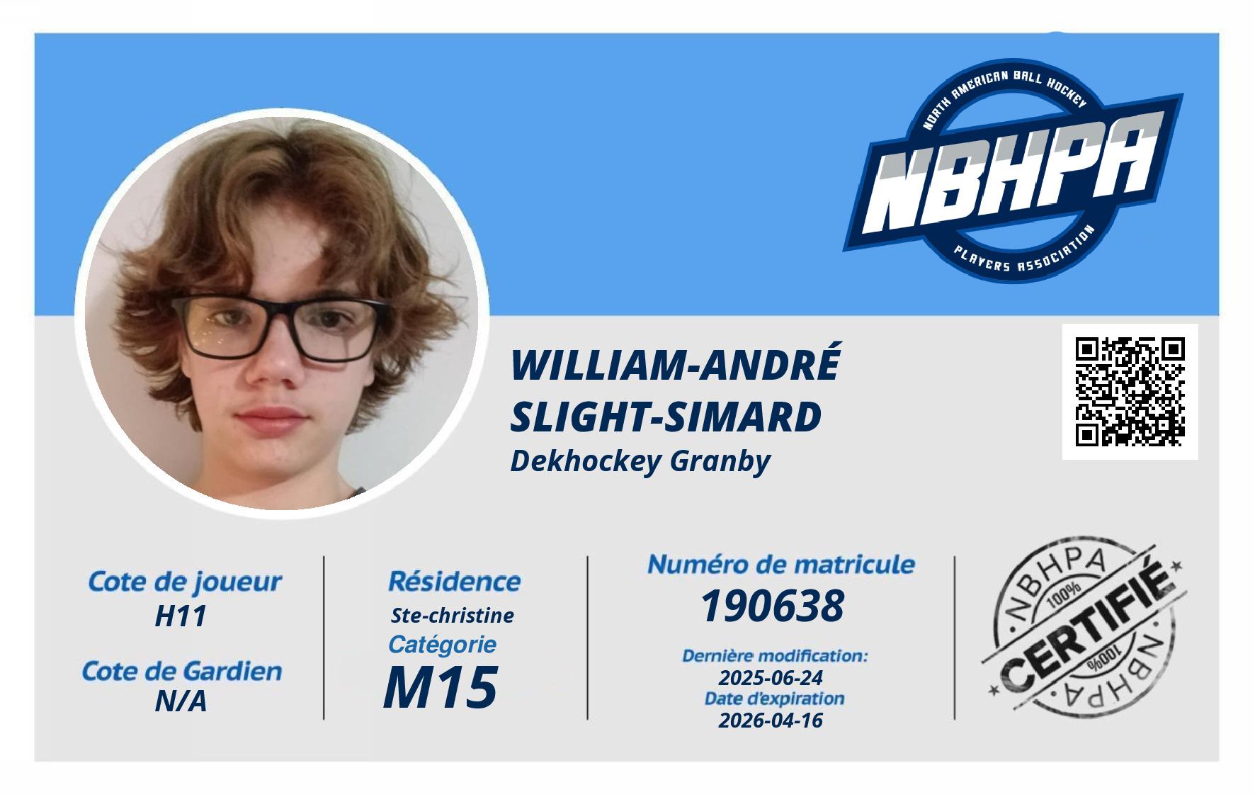 William-André  Slight-Simard 