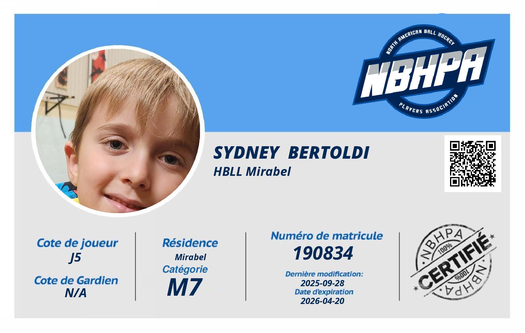 Sydney  Bertoldi