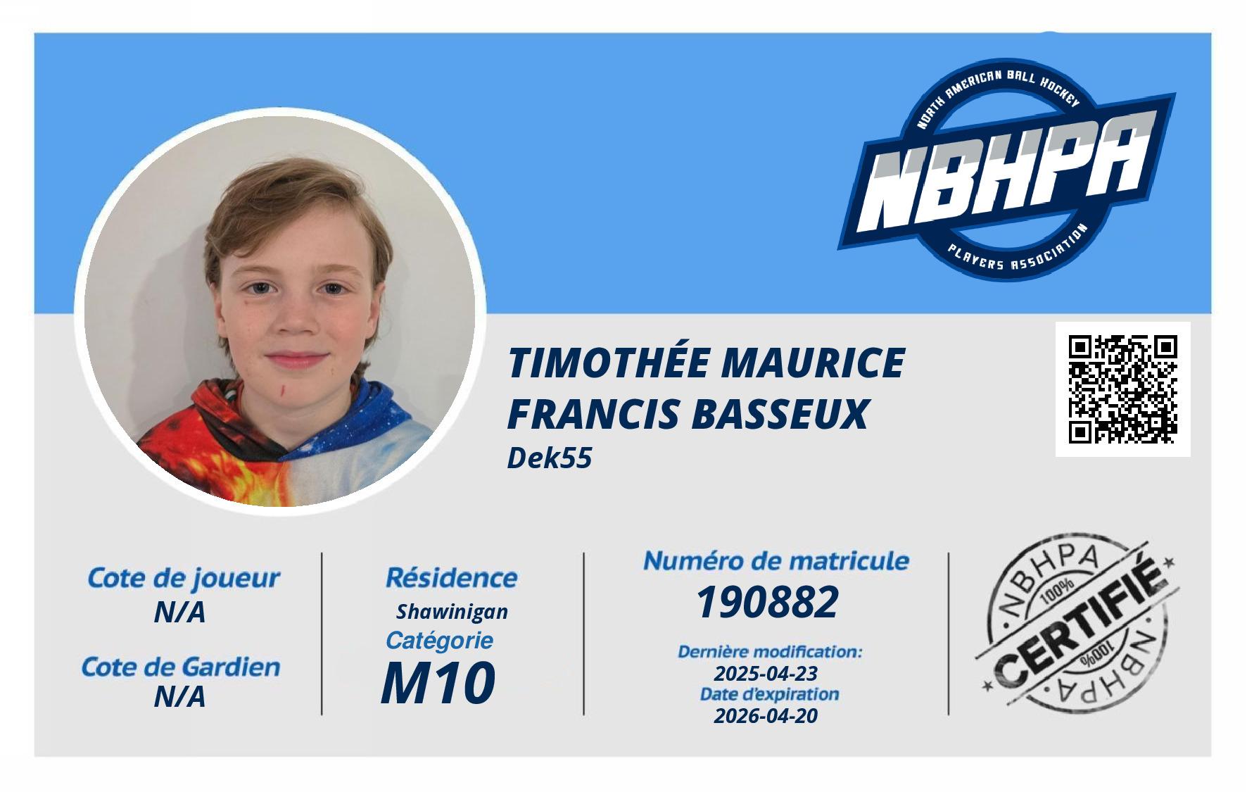 Timothée Maurice Francis Basseux