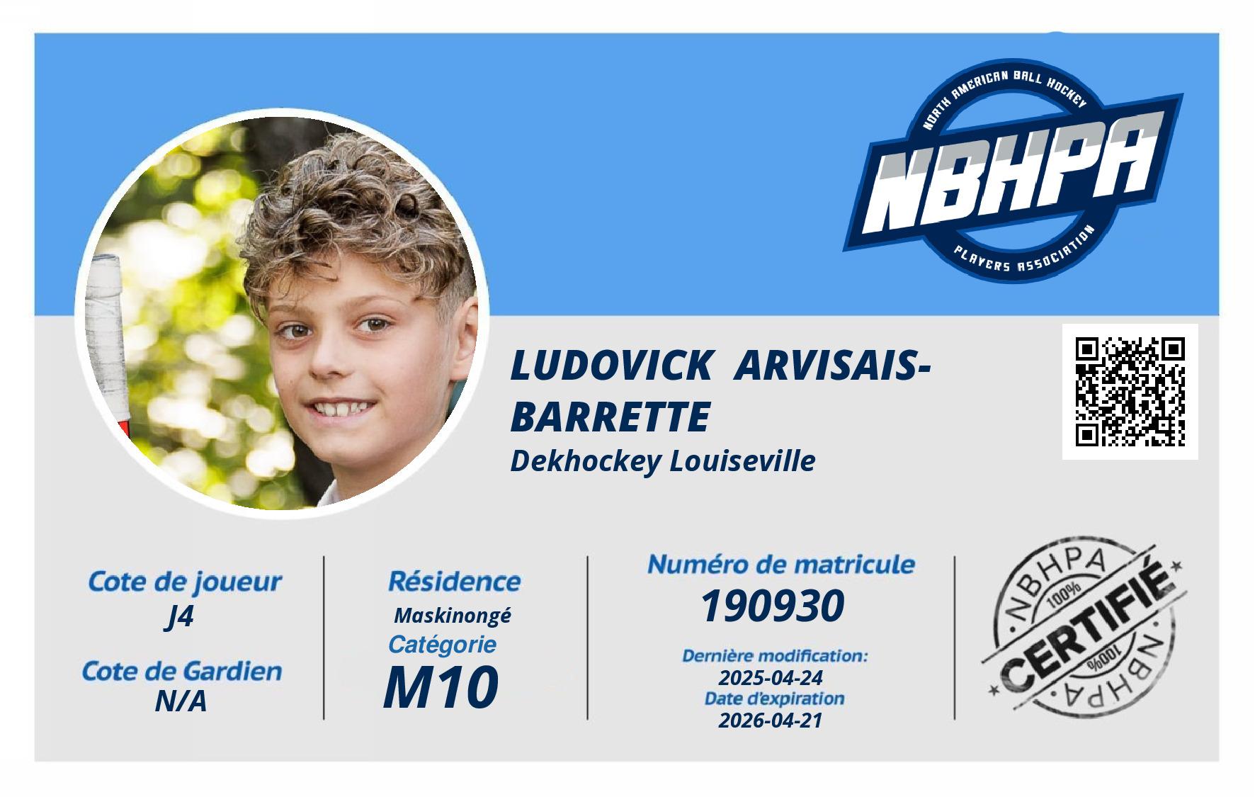 Ludovick  Arvisais-Barrette 