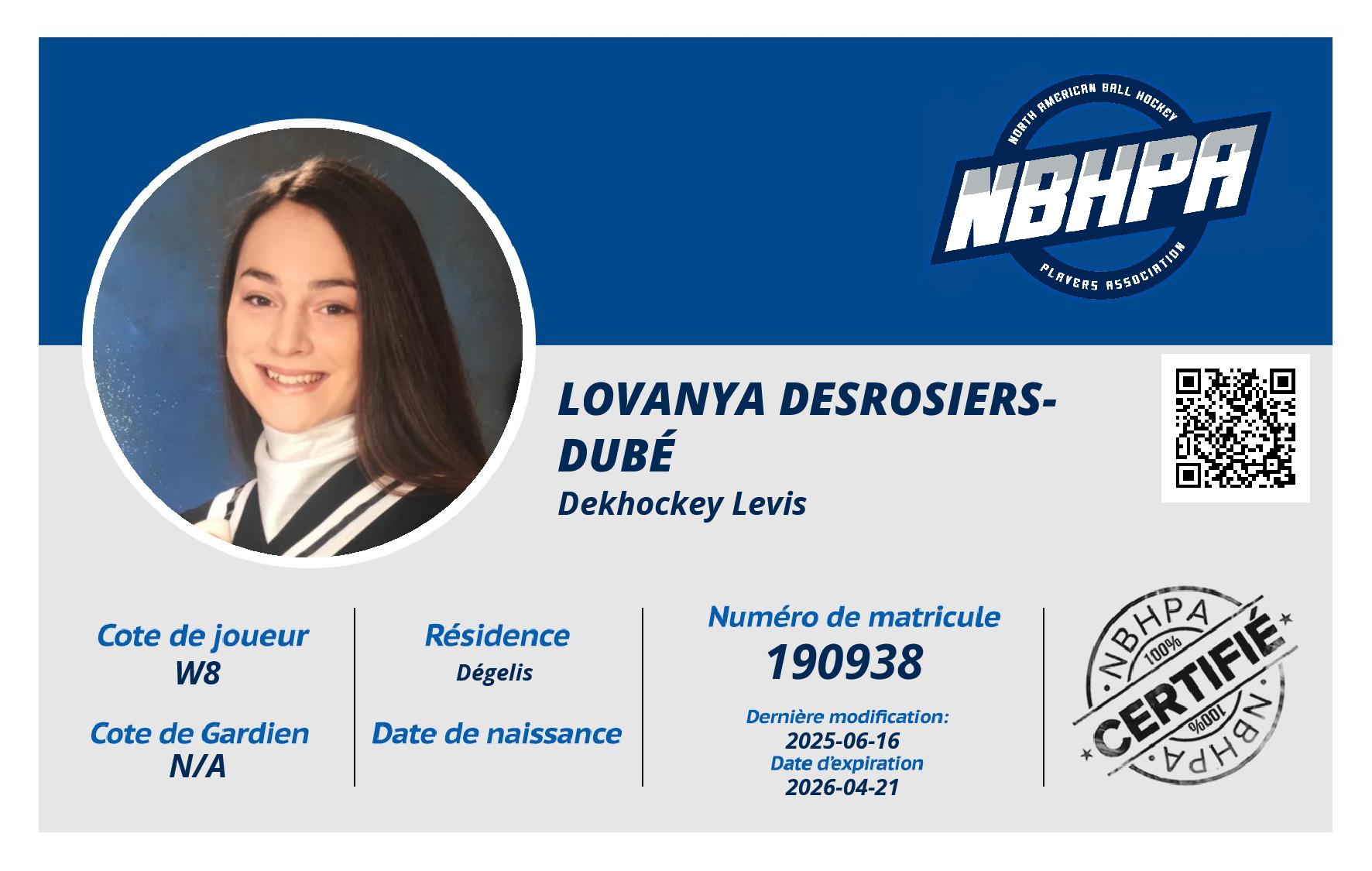 Lovanya Desrosiers-Dubé