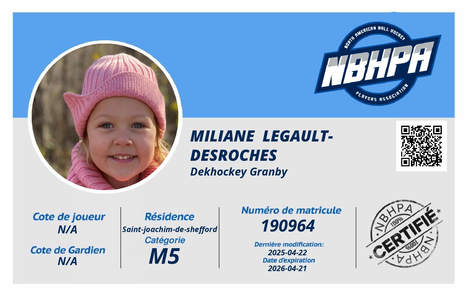 Miliane  Legault-Desroches