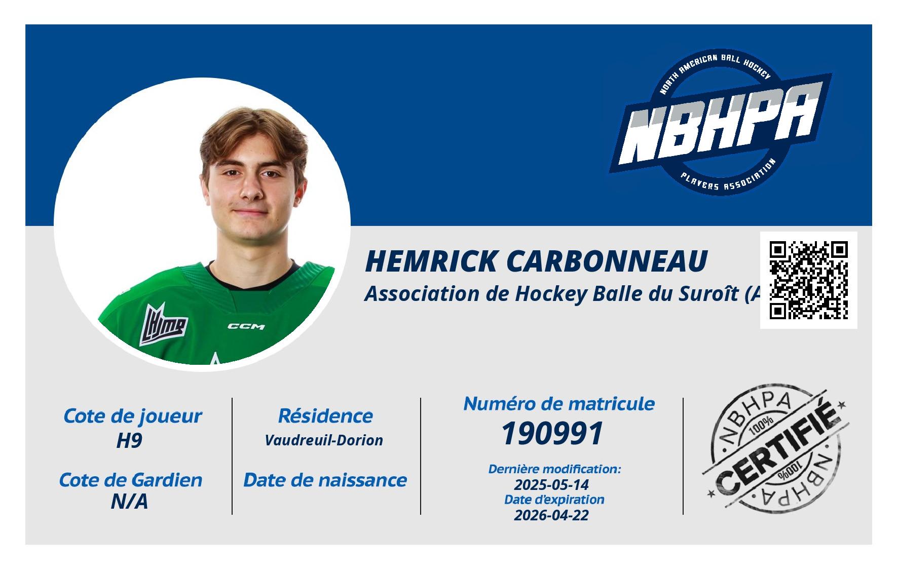 Hemrick Carbonneau