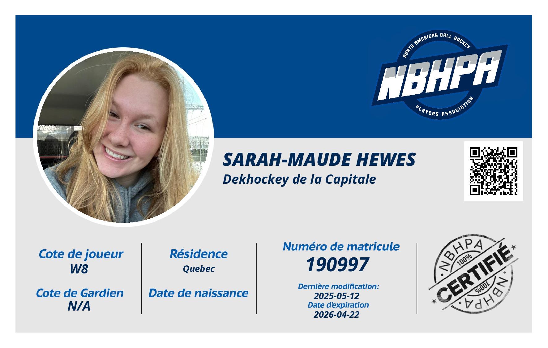 Sarah-Maude Hewes
