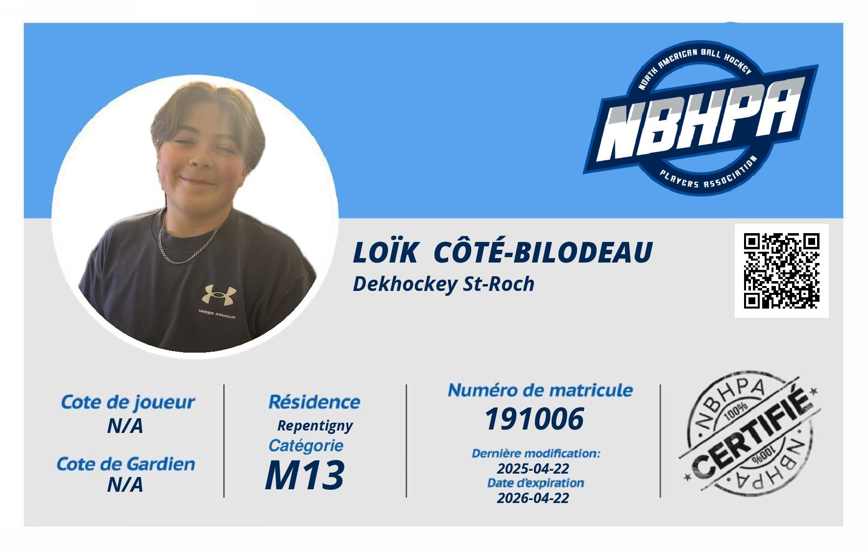 Loïk  Côté-Bilodeau