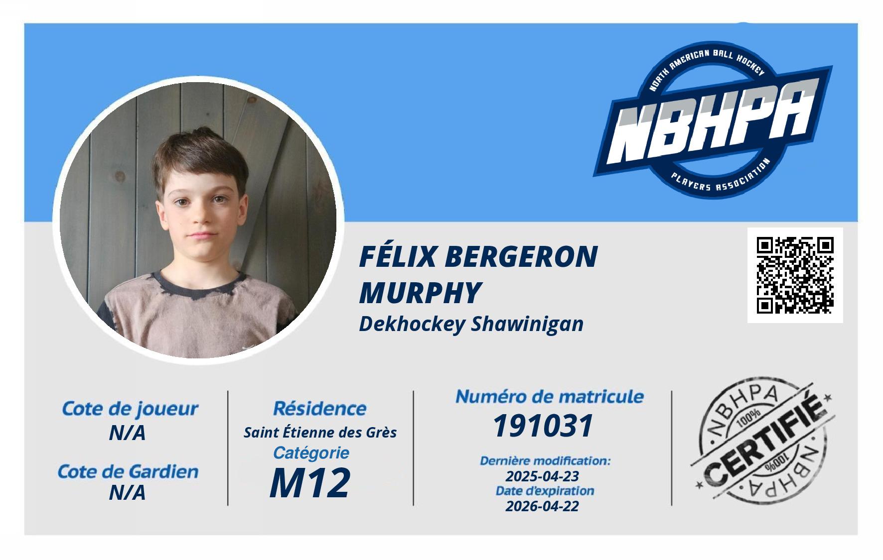 Félix Bergeron Murphy 