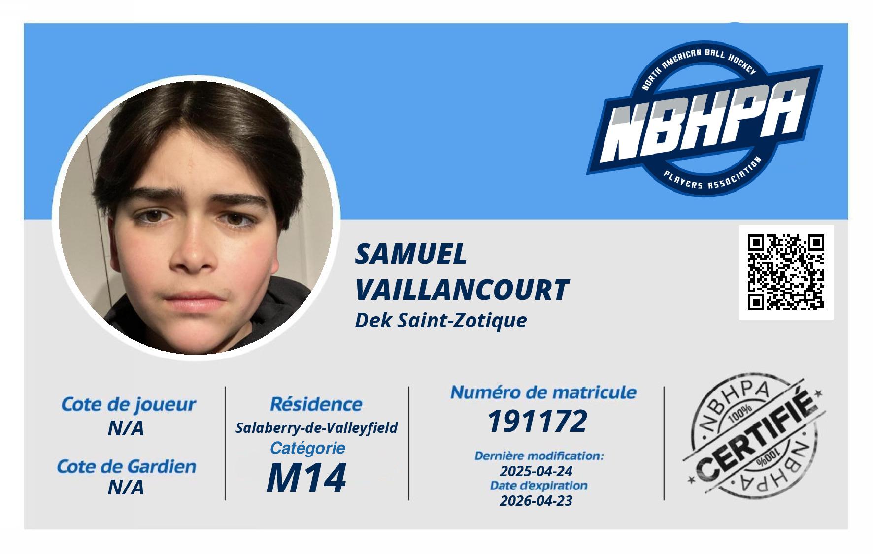 Samuel  Vaillancourt 