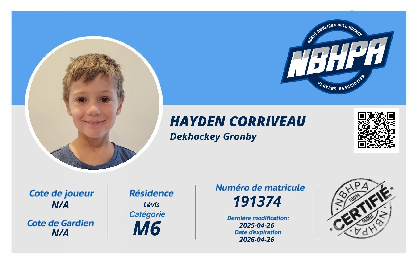 Hayden Corriveau