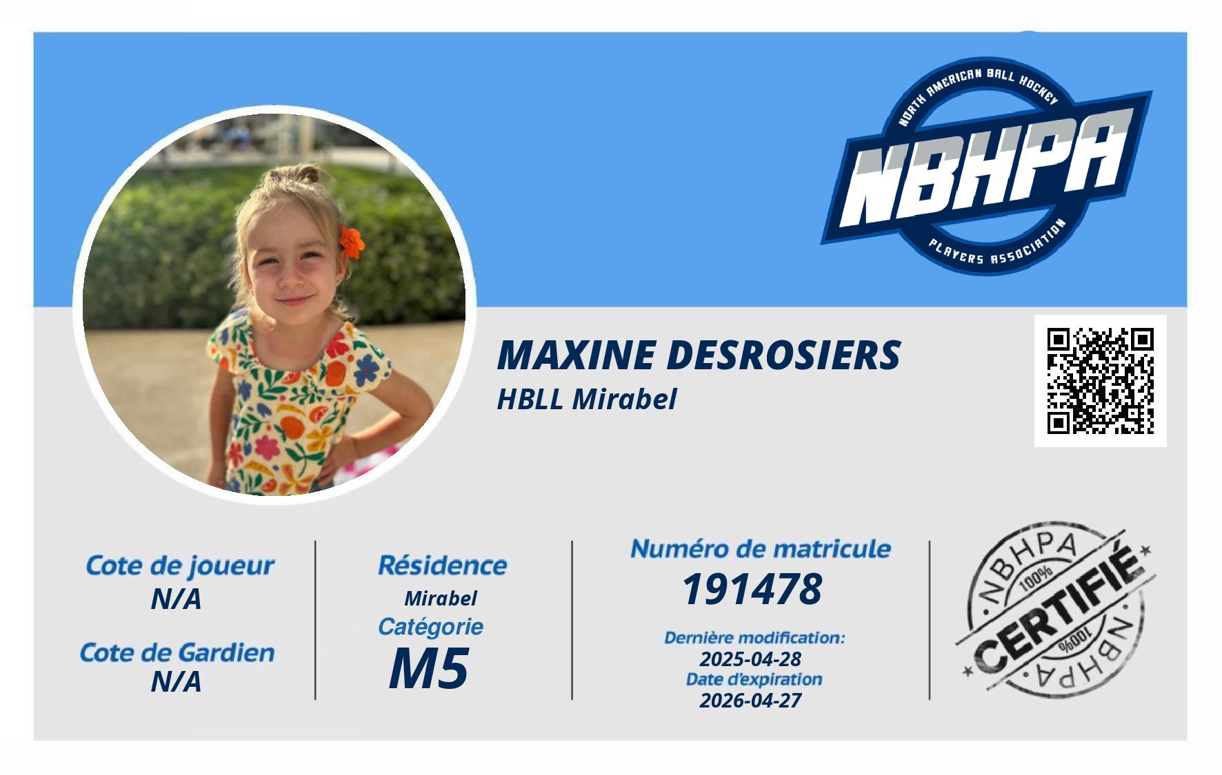 Maxine Desrosiers 