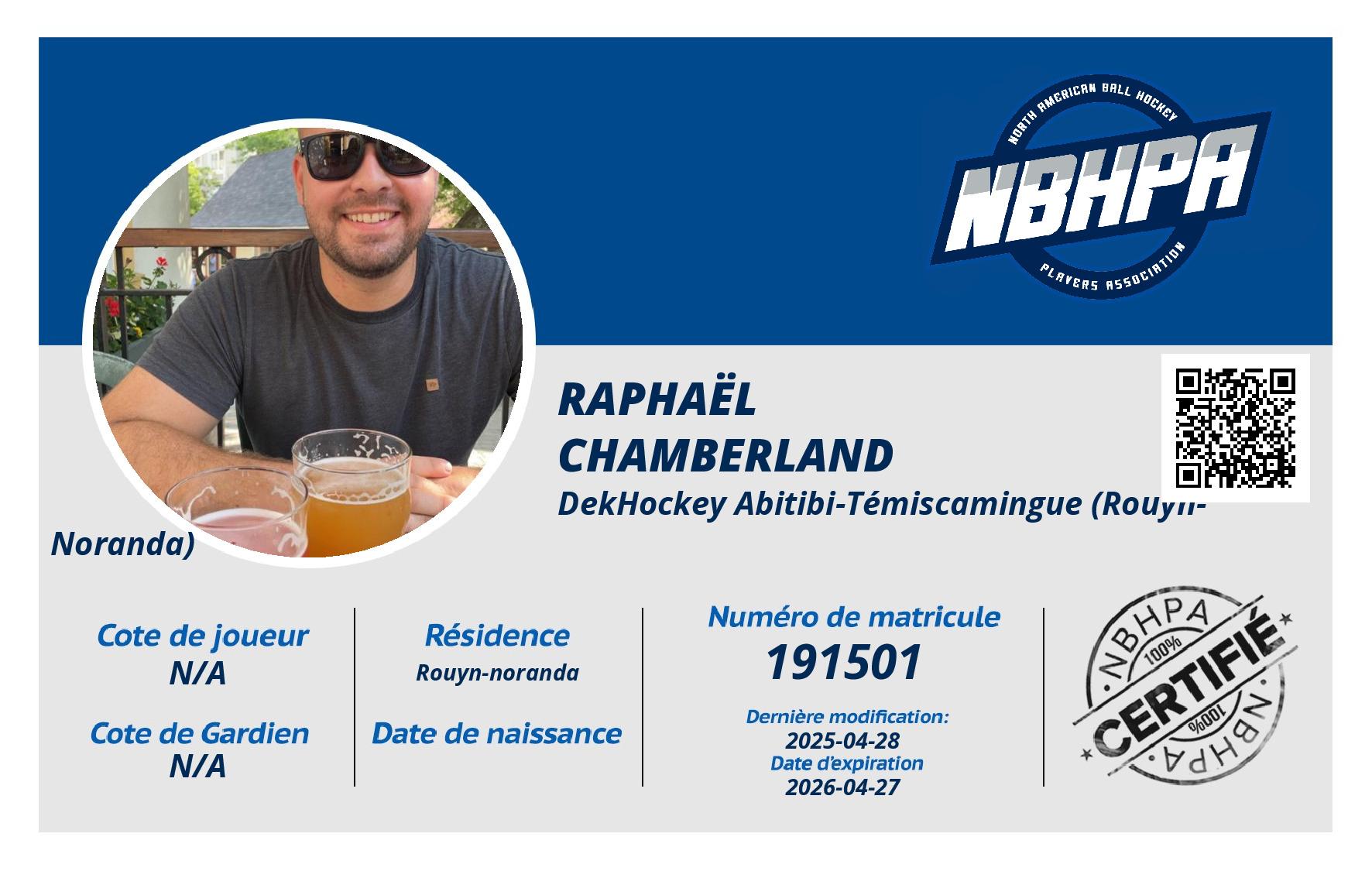 Raphaël  Chamberland