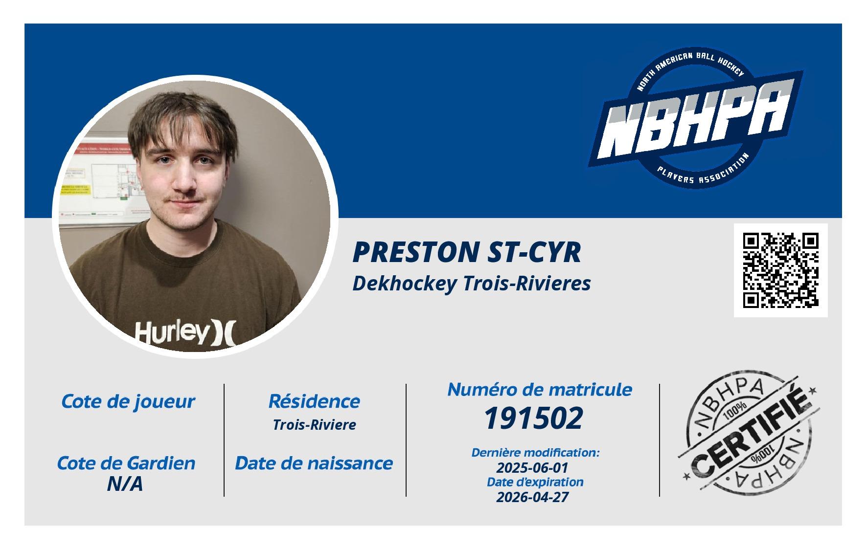 Preston St-cyr