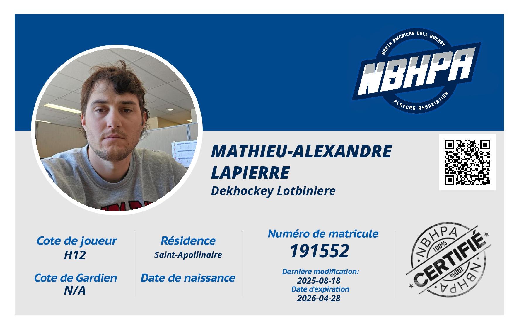 Mathieu-alexandre Lapierre