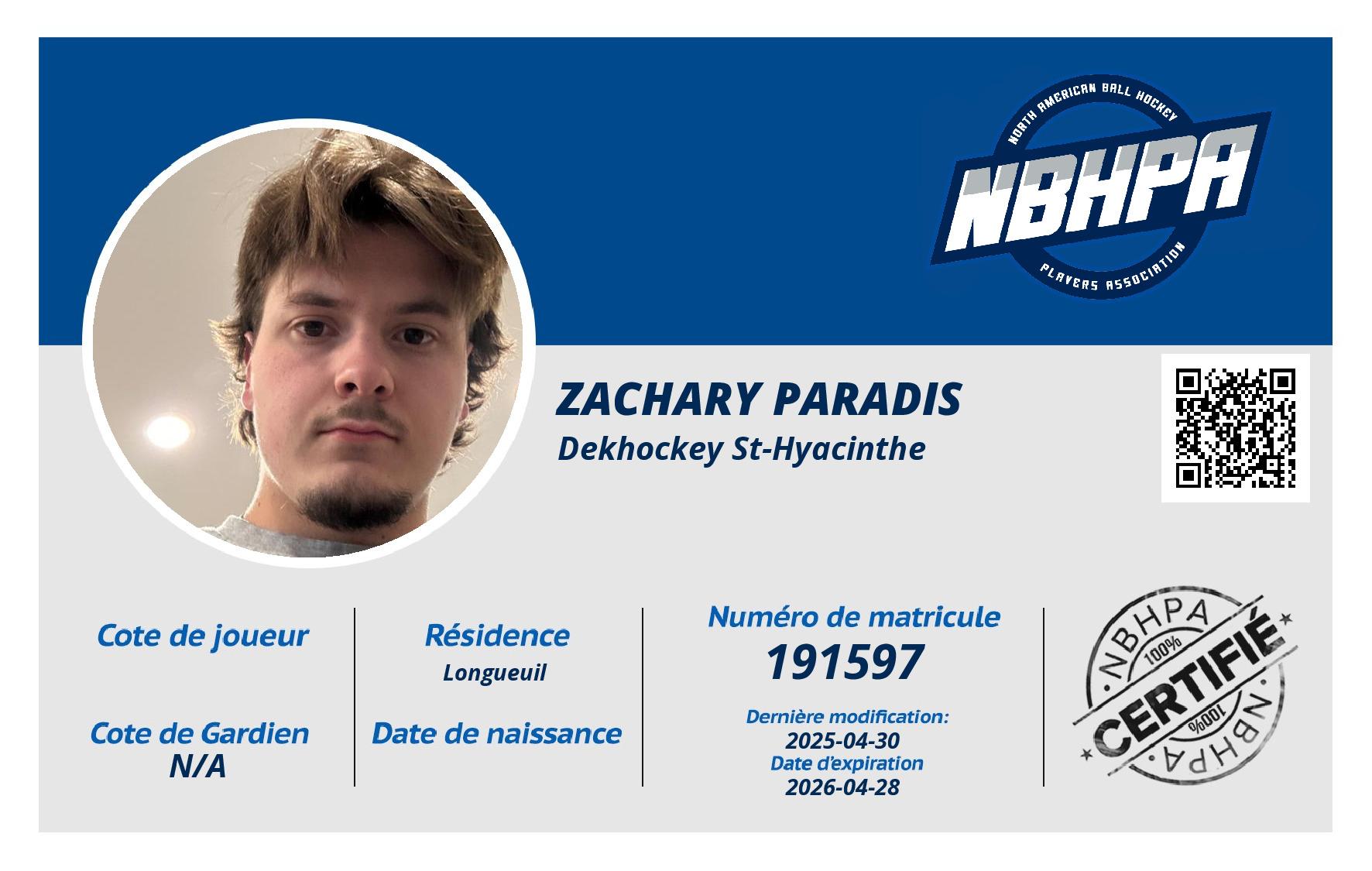 Zachary Paradis